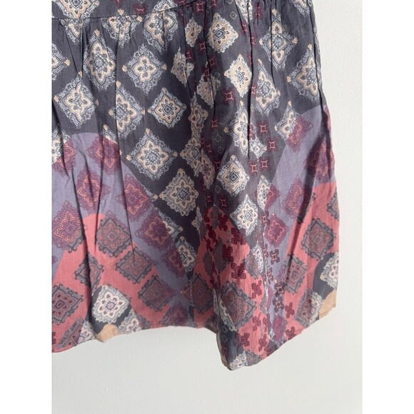 Kimchi Blue Geometric Diamonds Purple Grey Skirt Size Small - Picture 5 of 10
